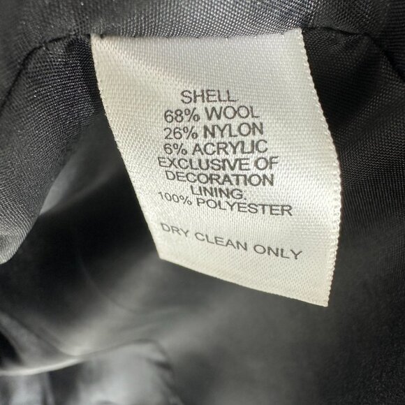 Talbots Buffalo Plaid Wool Jacket 4P‎ Gingham Check Button Down Black White - Picture 7 of 7